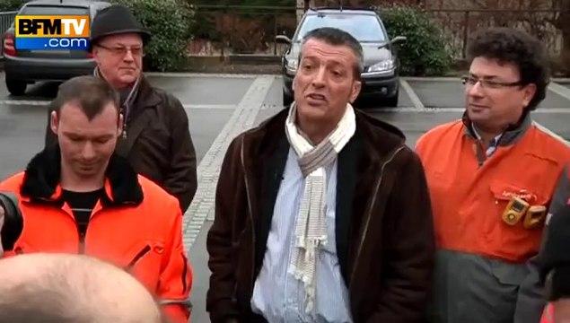 Florange : Edouard Martin refoulé par le service d'ordre de Valls