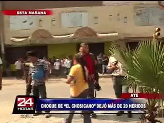 Ate: choque de 'El Chosicano' contra poste de luz dejó más de 20 heridos