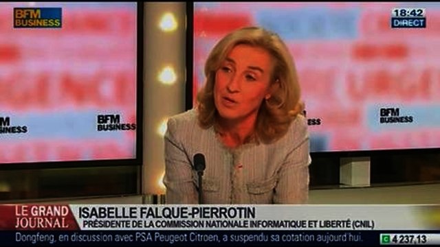 Isabelle Falque-Pierrotin, présidente de la Commission nationale de l'informatique et des libertés, dans Le Grand Journal – 10/02 3/4
