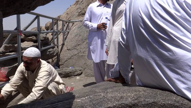 Inside Ghar-e-Hira jabl-e-noor on the mountain of Makkah 8 April 2013 in Saudi Arabia