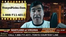 Virginia Cavaliers vs. Maryland Terrapins Pick Prediction NCAA College Basketball Odds Preview 2-10-2014