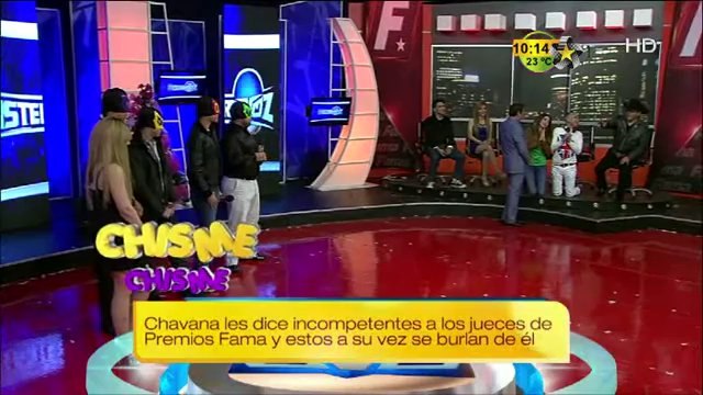 Chavana se molesta en Premios Fama