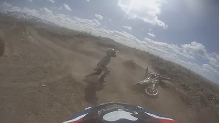CRF150R Dirt Bike Corner Fail Crash