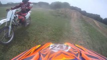 Dirt Bike Landing CRASH - Bike Looses Power!