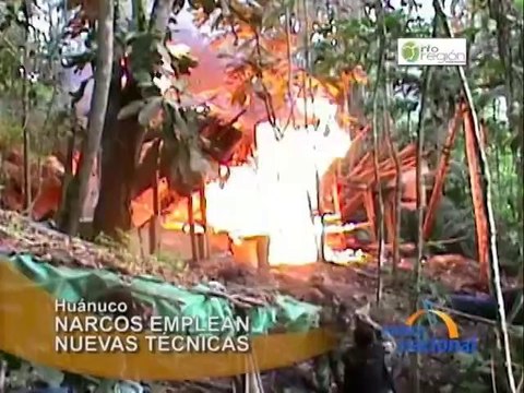 Una nueva operación antidrogas en el valle del Monzón, permitió conocer que los traficantes de drogas emplean nuevas técnicas para la extracción del alcaloide de la hoja de coca.