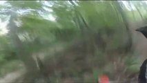 CR85 Dirt Bike Looses Control And Crashes Into Trees!
