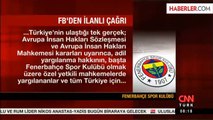 Fenerbahçe'den Şike Açıklaması