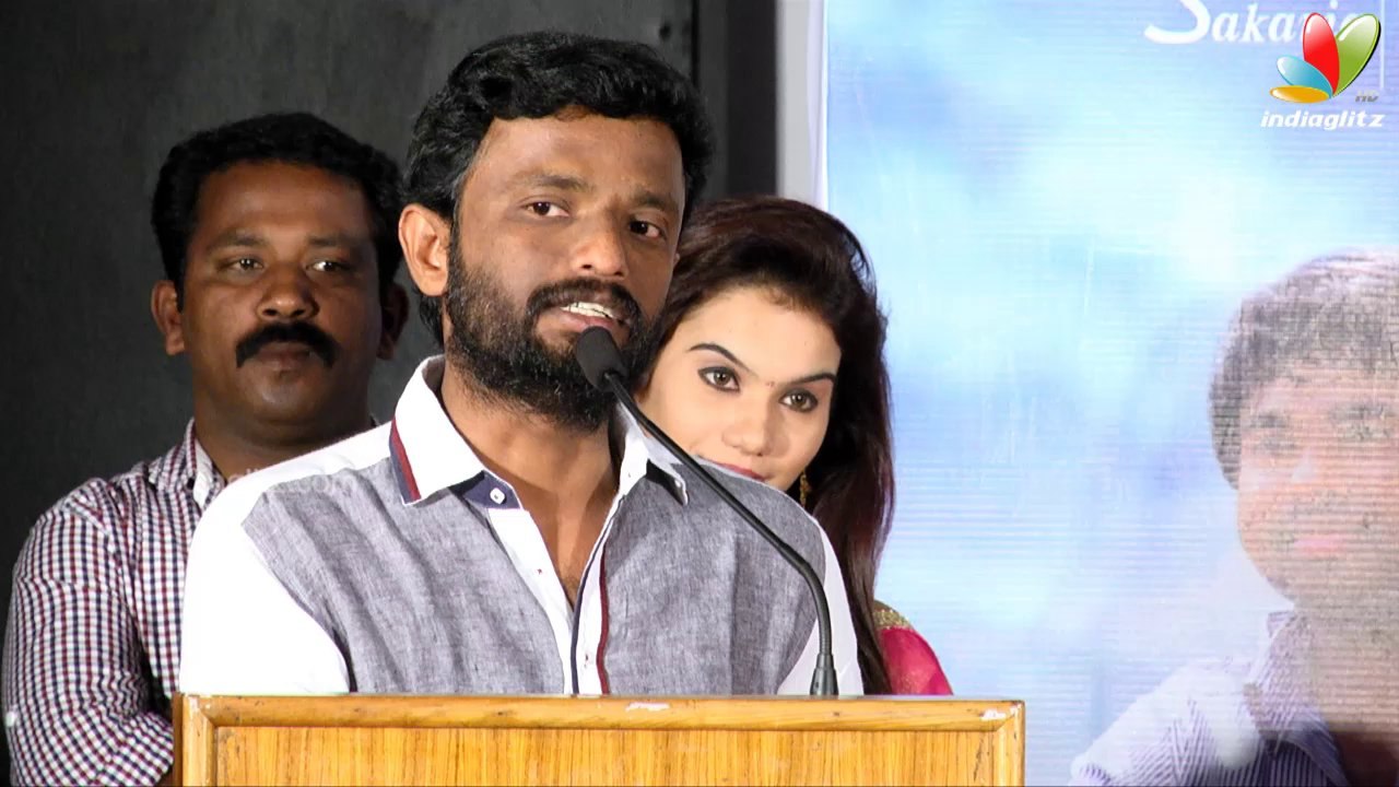 Samuthirakani and Director Pandiraj at Aadhar Tamil Movie Audio Launch | Seenu Ramasamy