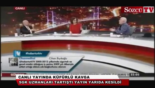 Habertürk canlı yayınında küfürlü kavga