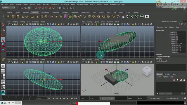 Maya Tutorials in Tamil 12. Working With Channel Box Input Shapes