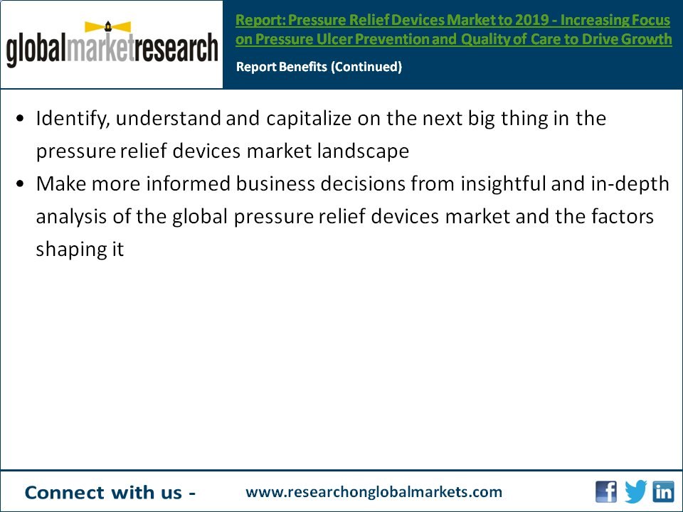 Pressure Relief Devices Market to 2019 - Increasing Focus on Pressure Ulcer Prevention and Quality of Care to Drive Growth