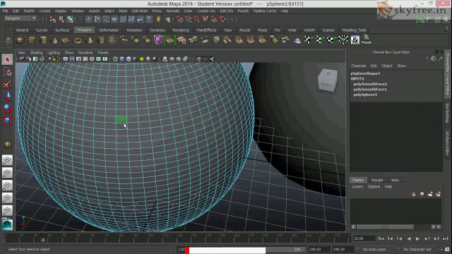 Maya Tutorials in Tamil 39. Mesh Tools(Extract & Fill Hole)