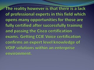 Secure Your Career with CCIE Voice Training and Certification