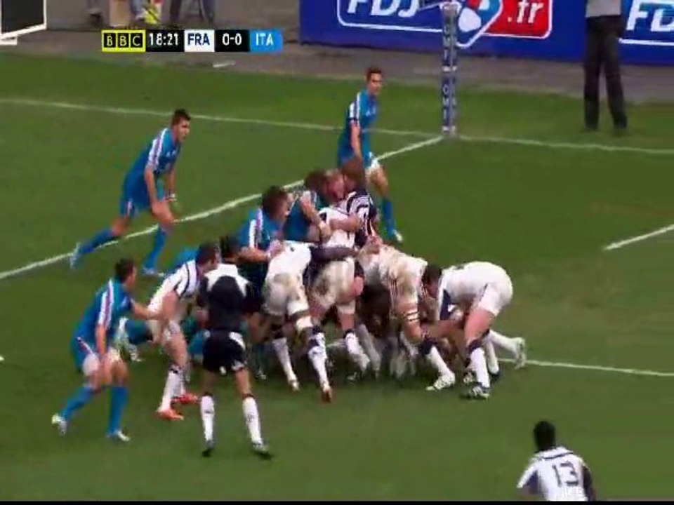 Les mêlées françaises sanctionnées face à l'Italie