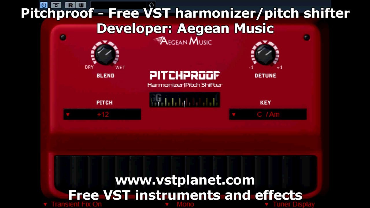 Pitchproof - Free VST effect  plugin harmonizer / pitch shifter - vstplanet.com