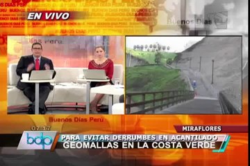 Enmallado colocado en la Costa Verde no resistiría grandes derrumbes