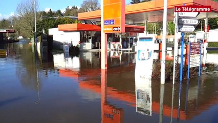 Quimperlé. La haute-ville à son tour inondée