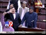 Rajya Sabha adjourned amidst ruckus over Telangana Bill