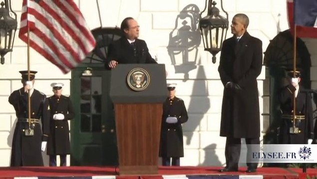 Discours lors de la cérémonie d’accueil à la Maison Blanche