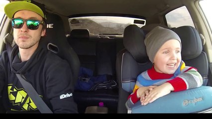 Dad Does Dangerous Car Tricks to Impress His Son