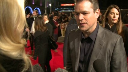 George Clooney jokes that Matt Damon is a "diva" at premiere