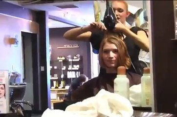 haircut on long red thick hair all cut off