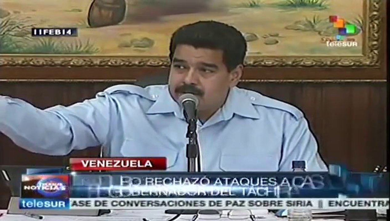Presidente venezolano condena actos violentos de la derecha