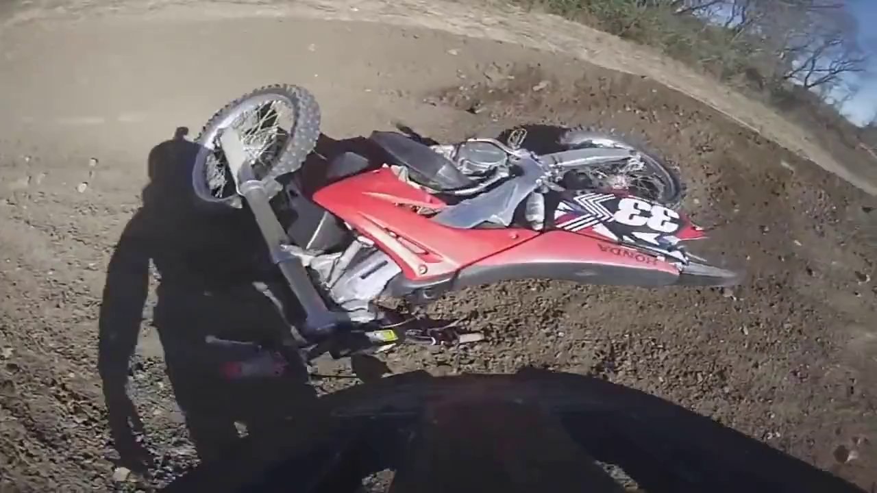 Gopro Mx Cr 125 Dirt Bike Crash At Blue Diamond