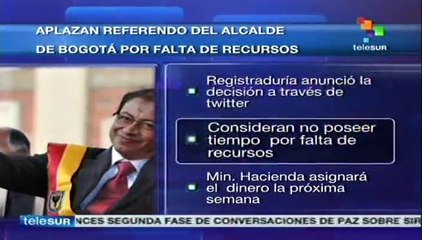 Colombia: Aplazan referendo revocatorio del Alcalde Gustavo Petro