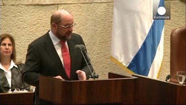 Il presidente del Parlamento europeo Schulz parla alla Knesset, deputati escono