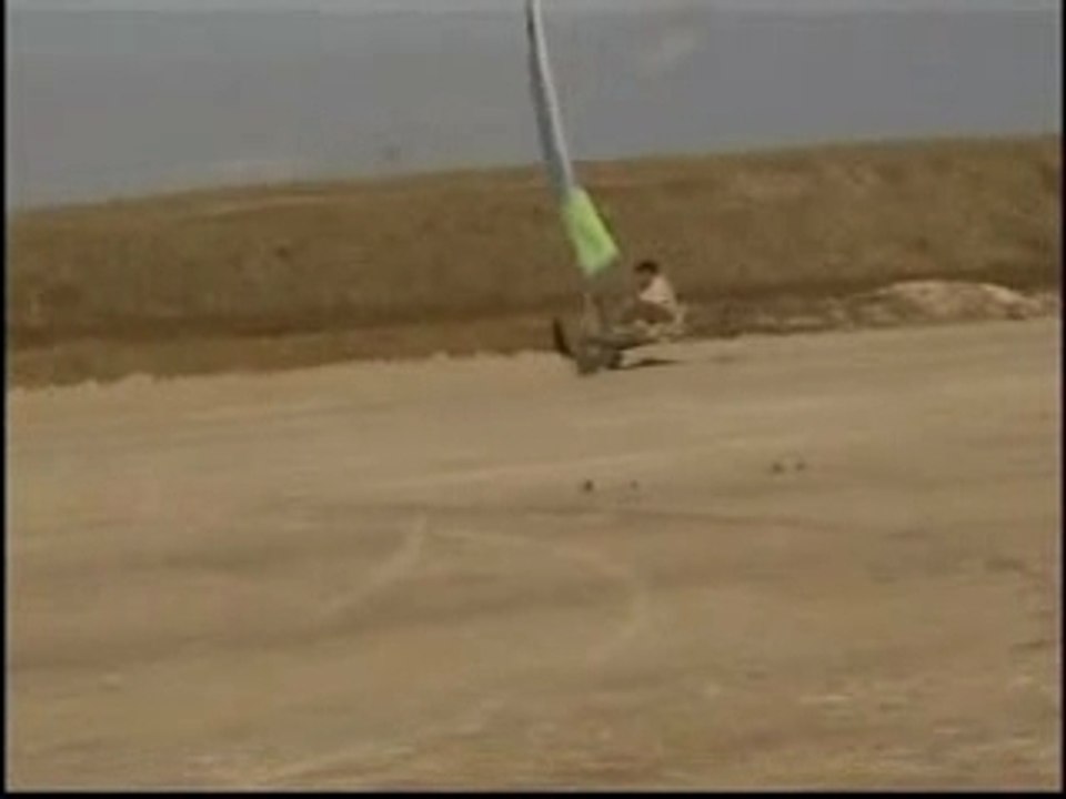 char à voile sur chantier