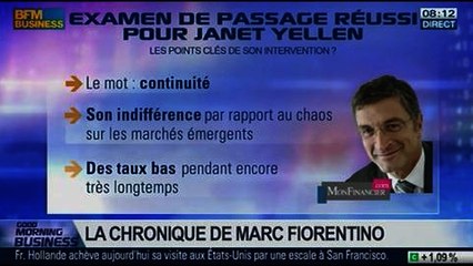 Marc Fiorentino: FED: "Examen de passage réussi pour Janet Yellen" - 12/02