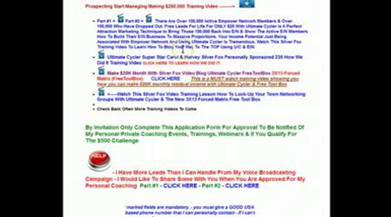 Hankinoz Shows Silver Fox Ultimate Cycler Training Videos Ultimate Cycler Free Tool Box 3X13 Forced Matrix Leads