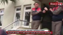 Jandarmadan kaçak sigara operasyonu