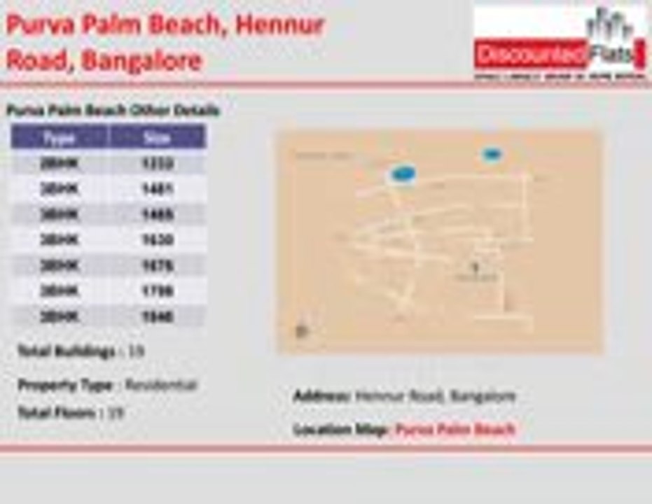 Puravankara Developer Purva Palm Beach New Launch at Hennur Road Bangalore