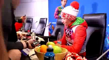 Пресс-конференция Дарьи Домрачевой после победы в спринте