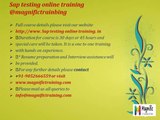 ONLINE SAP TESTING TRAINING BY REAL TIME TRAINERS & JoBS