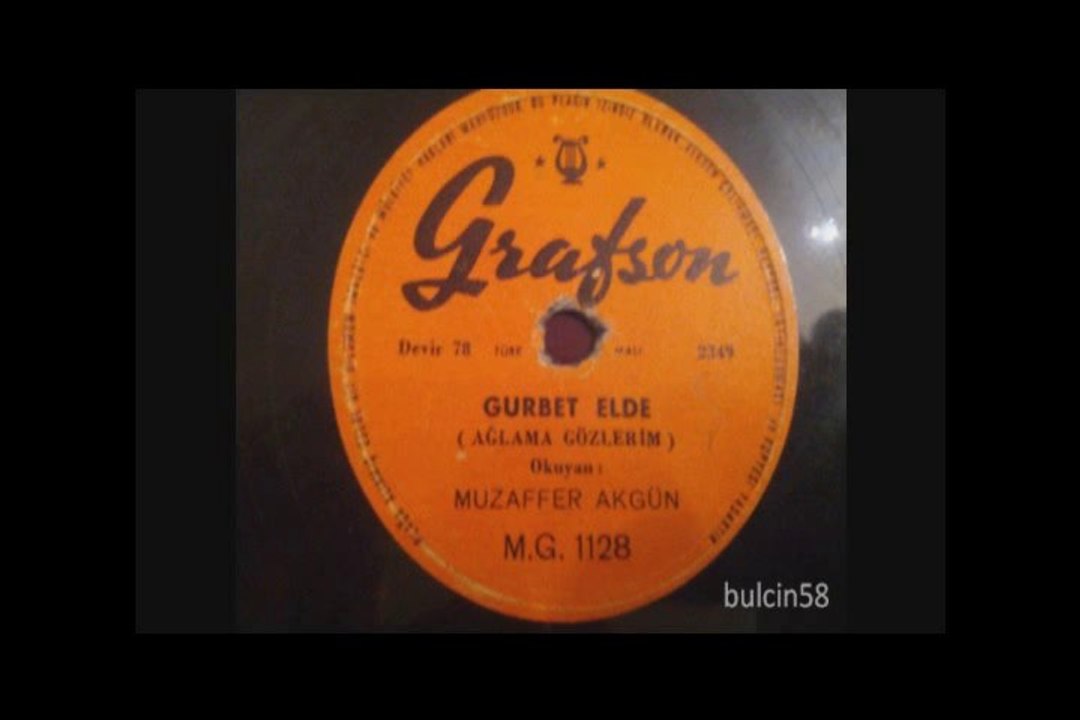 MUZAFFER AKGÜN - AĞLAMA GÖZLERİM - TAŞ PLAK