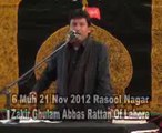 Zakir Ghulam Abbas Ratan majlis 6 muharam at Rasoolnagar