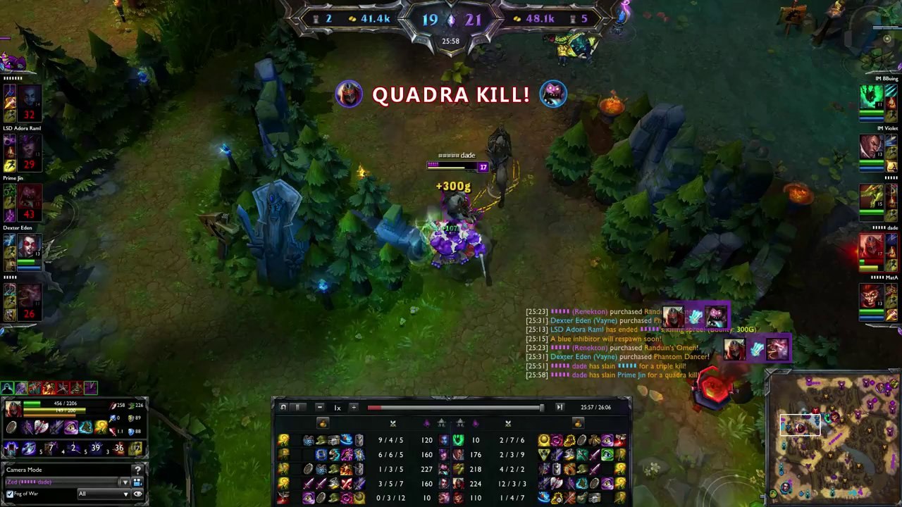 Dade quadrakill en 1vs4, np ! - League of legends - team-aaa.com