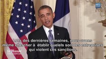 Barack Obama menace les entreprise françaises qui prospectent en Iran