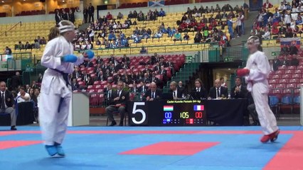 Finale Cadette +54kg - Léa Avazéri - Euro Karaté Jeunes 2014