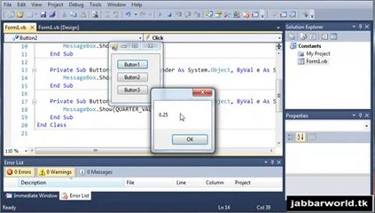 Visual Basic - Constants Tutorial