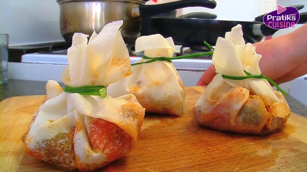 Cuisine - Comment préparer des aumonières de légumes caramélisés - Entrée