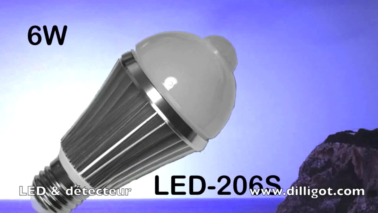 Ampoule LED automatique à détecteur de mouvement 6 à 10W