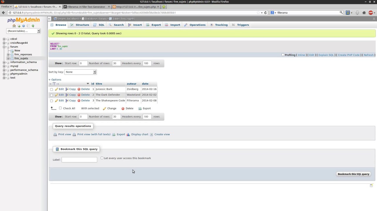 PHP - Création Forum 1