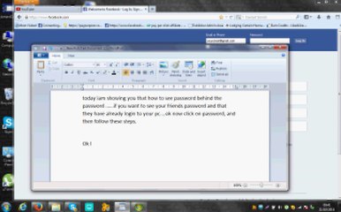 How to see password behind the steric..:p