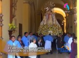 Miembros de la  Marina de Guerra y del Ejército Peruano rinden homenaje a la Virgen de Las Mercedes, patrona de las Fuerzas Armadas.