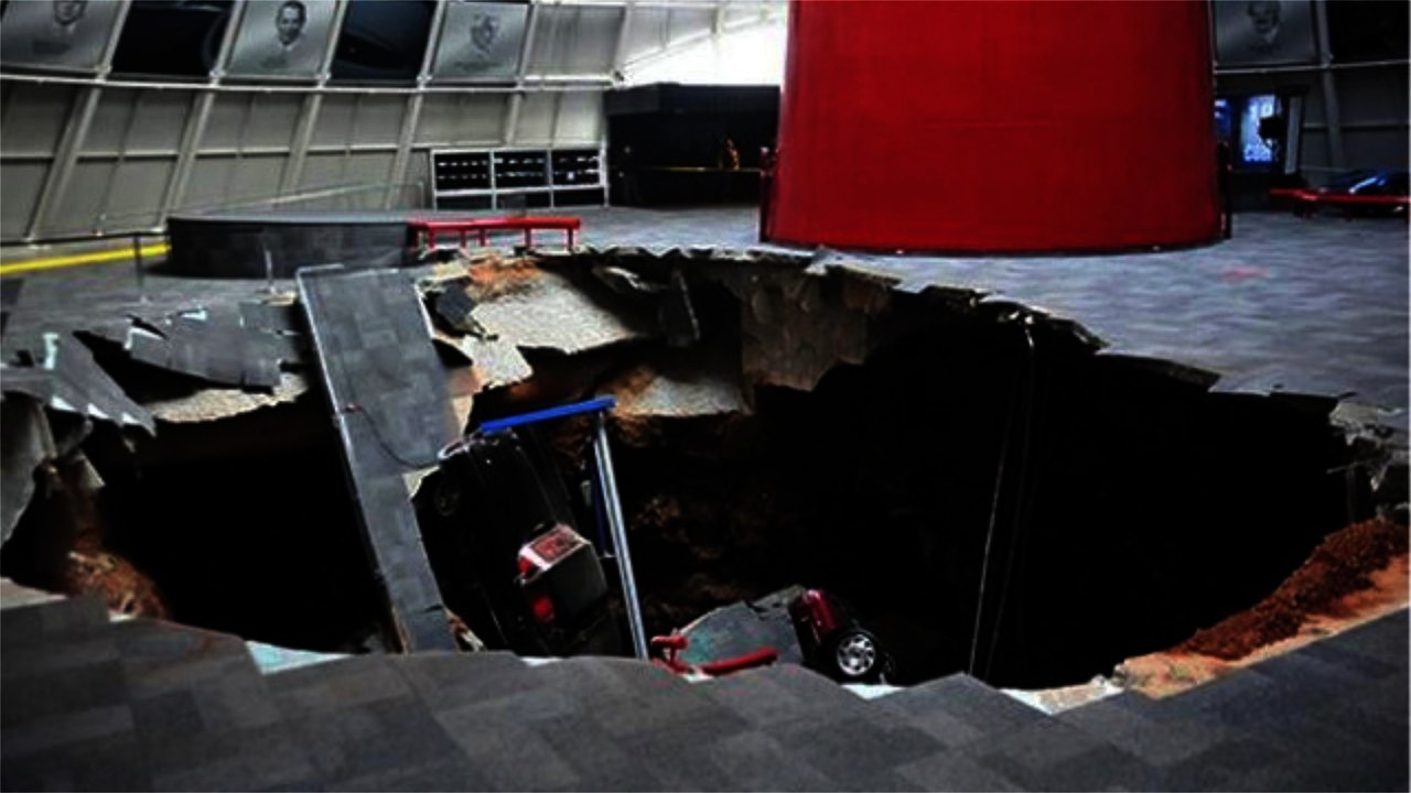 Museum Sinkhole Eats Eight Rare Corvettes