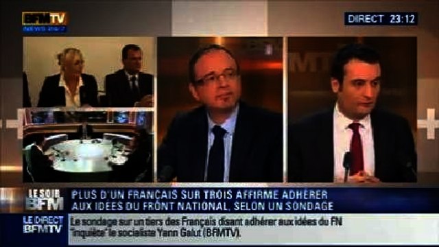 Le Soir BFM: Un tiers des français adhèrent aux idées du Front National - 12/02 6/7